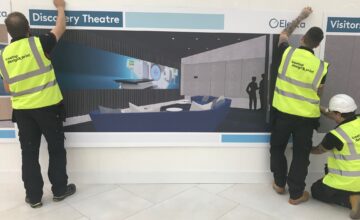 Installing a wall graphic