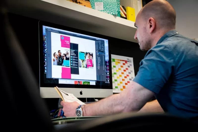 Person doing Graphic Design