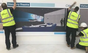 Installing a wall graphic